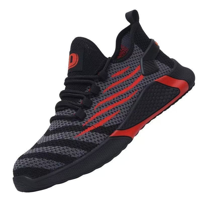 Breathable Labor Protection Shoes Men'S Odor-Resistant Anti-Smashing Anti-Pin Wear Lightweight Wear-Resistant Non-Slip Cold Adhesive Bottom Safety Shoes - Image 1